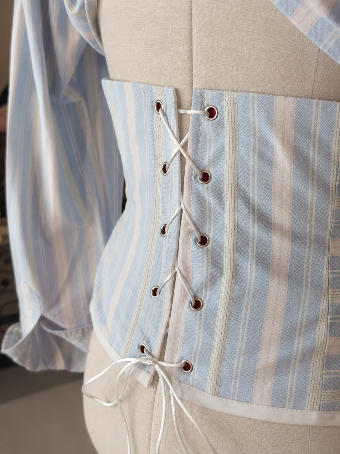 Lace-Up Corset Shirt
