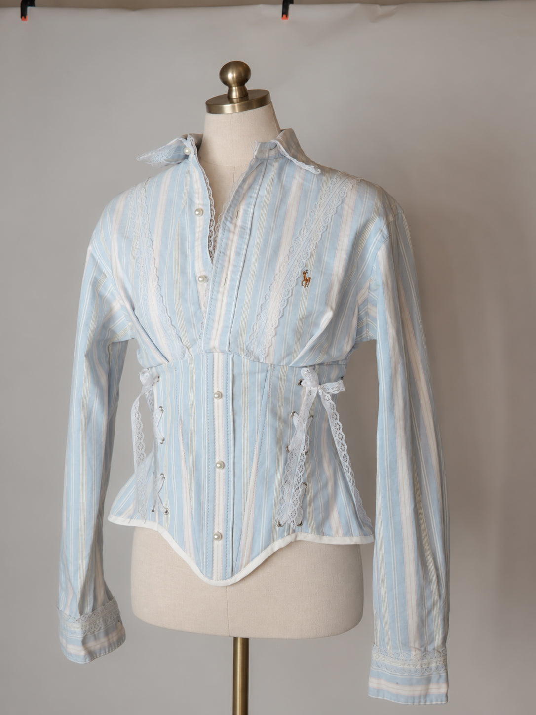 Lace-Up Corset Shirt