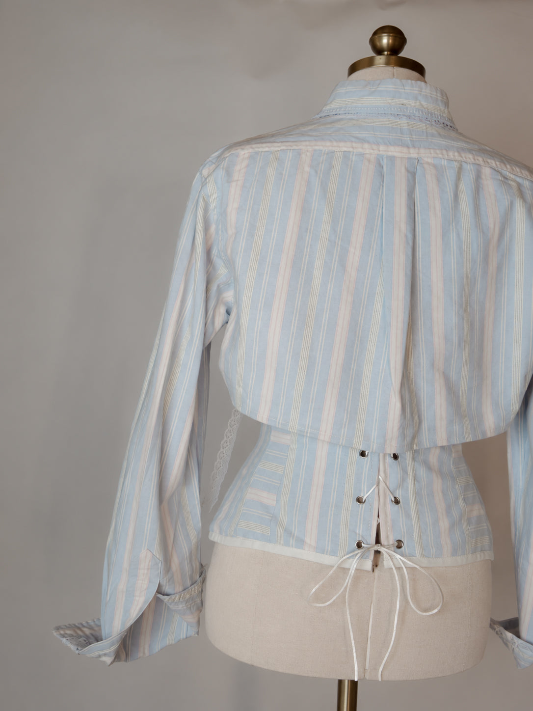 Lace-Up Corset Shirt